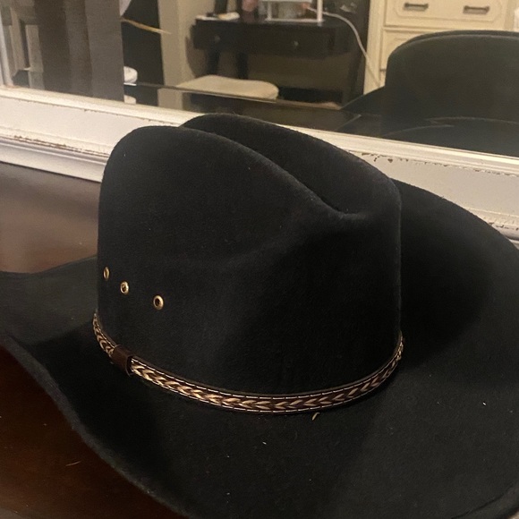 Mexican Made Cowboy Hat with Braided Band - Picture 2 of 10